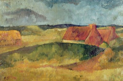 Thatched Cottages at Pouldu, 1894 by Paul Sérusier